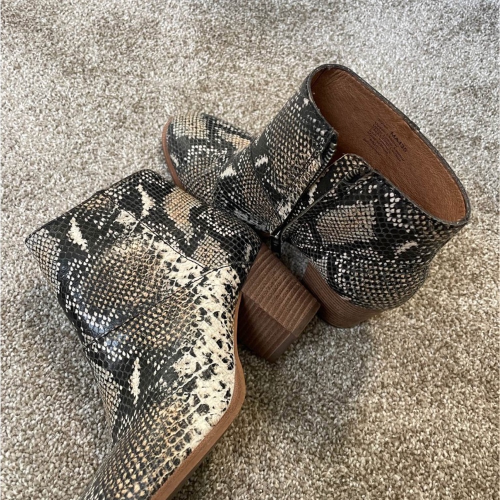 Madewell Snakeskin Ankle Boots